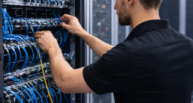 tech repair server rack